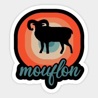 Mouflon motif animal aries love kids gift Sticker